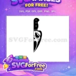 Free Abstract Black White Free Ghostface Scared Face Scream ANIME Free SVG - Instant Download