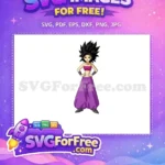 Free Caulifla Confident Free Pink Purple Dragon Ball Free SVG - Instant Download