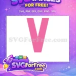 Free Pink V-shape Free Simple Geometric Anime Style Free SVG - Instant Download