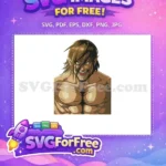 Free Green Eyed Free Brawny Titan Attack on Titan Free SVG - Instant Download