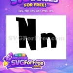 Free Black N Free Black n Anime Alphabet Design Free SVG - Instant Download