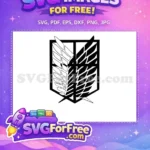 Free Survey Corps Wings Free Anime Emblem Attack on Titan Free SVG - Instant Download