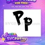 Free bold uppercase P Free eye lowercase p ANIME Free SVG - Instant Download