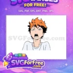 Free Angry Orange Haired Hinata Free Shouting Expression Haikyuu Free SVG - Instant Download