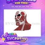Free Exposed Muscles Free Angry Colossal Titan Anime Free SVG - Instant Download