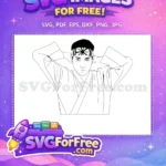 Free Determined Daniel Free Headband Karate Kid Anime Free SVG - Instant Download