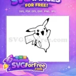 Free Happy Yellow Pikachu Free Electric Tail Pokemon Anime Free SVG - Instant Download