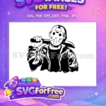 Free Jason Hockey Mask Free Machete Weapon ANIME Friday 13th Free SVG - Instant Download