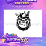 Free Majestic Gorilla Free Fierce Expression ANIME SVG Free SVG - Instant Download