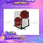Free Dark Red Roses Free Garrison Attack on Titan Anime Free SVG - Instant Download