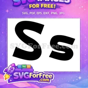 A free design featuring a bold, black uppercase 'S' and lowercase 's' on a clean white background, ready for use.