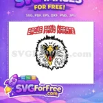 Free Intense Eagle Head Free Red Tongue Cobra Kai ANIME Free SVG - Instant Download
