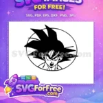 Free Goku Screaming Free Black Outline Dragon Ball Z Free SVG - Instant Download