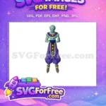 Free Teal Skinned Supreme Kai Free Purple Robe Dragon Ball Free SVG - Instant Download