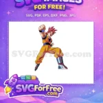 Free Red Goku Free Angry Pose DragonBall ANIME Free SVG - Instant Download