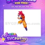 Free Red Hair Free Fierce Orange Goku DragonBall Free SVG - Instant Download