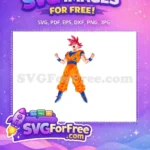 Free Angry Pink Goku Free Orange Gi Anime Free SVG - Instant Download