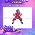 Free Furious Red Goku Free Purple Belt Dragon Ball Super ANIME Free SVG - Instant Download