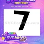 Free Black Seven Free Anime Style Digital Art Free SVG - Instant Download