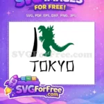 Free Green Godzilla Silhouette Free Black I Tokyo Anime Free SVG - Instant Download