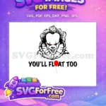 Free Sinister Pennywise Clown Free Glowing Red Eyes IT Anime Free SVG - Instant Download