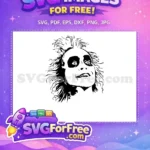 Free Wild Haired Free Crazy Grin Beetlejuice ANIME Free SVG - Instant Download