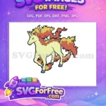 Free Pale Yellow Rapidash Free Fiery Mane Pokemon ANIME Free SVG - Instant Download