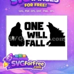 Free Kong Black Free Godzilla Roaring Epic Battle Free ANIME SVG - Instant Download