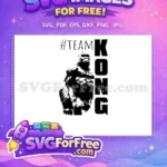 Free Black White Powerful Free Team Kong Silhouette King Kong ANIME Free SVG - Instant Download
