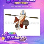 Free Determined Aang Free Glider Staff Avatar Anime Free SVG - Instant Download