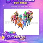 Free Super Saiyan Blue Free Diverse Anime Z-Fighters Dragonball Free SVG - Instant Download