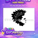 Free Spiky Anime Hair Free Fierce Super Saiyan Profile Dragon Ball Z Anime Free SVG - Instant Download