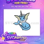 Free Happy Vaporeon Free Cream Fin Anime Pokémon Free SVG - Instant Download