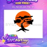 Free Anime Black Bonsai Tree Free Orange Sun Karate Kid Free SVG - Instant Download