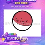Free Angry Red Voltorb Free White Angry Expression Pokemon ANIME Free SVG - Instant Download