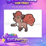 Free Happy Vulpix Free Fiery Tails Pokemon ANIME Free SVG - Instant Download