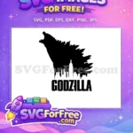 Free Roaring Monster Free City Silhouette Godzilla Anime Free SVG - Instant Download
