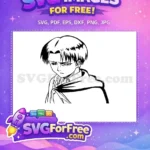 Free Stern Levi Hair Free Military Cloak Attack on Titan ANIME Free SVG - Instant Download