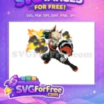 Free Fiery Bakugo Free Smiling Gauntlet MHA ANIME Free SVG - Instant Download