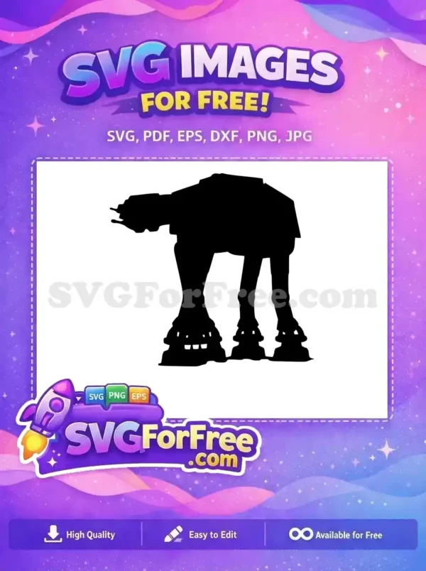 Free Silhouette Walker Free Vehicle Star Wars Free SVG