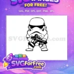 Free Bold Stormtrooper Free Blaster Ready Star Wars Free SVG - Instant Download