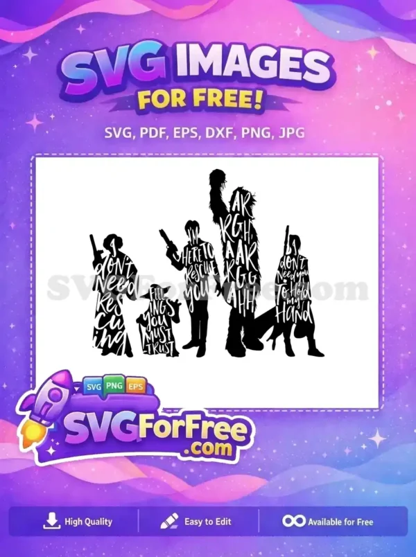 Free Silhouette Characters Free Quotes Star Wars Free SVG 2
