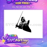 Free Black Silhouette Free Lightsaber Star Wars Free SVG - Instant Download