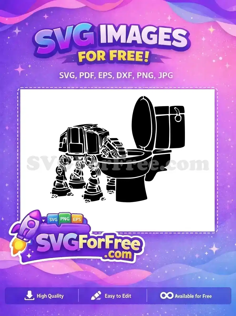 Free AT-AT blocks Free Toilet Humor Star Wars Free SVG