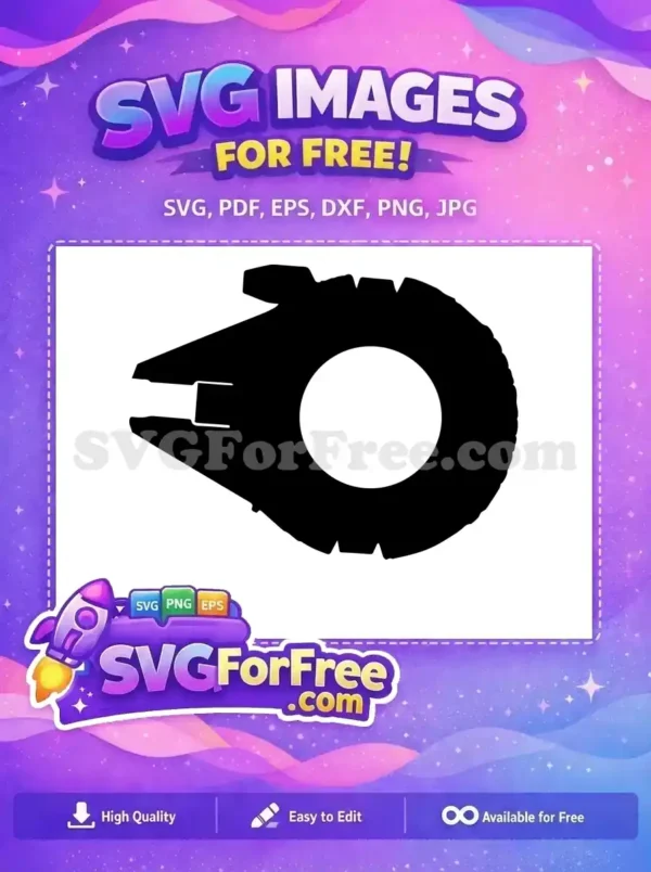 Free Millennium Falcon Free Spaceship Silhouette Star Wars Free SVG 2 Free Millennium Falcon Free Spaceship Silhouette Star Wars Free SVG 2