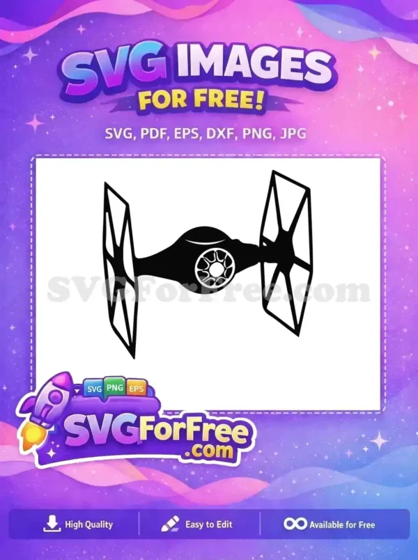 Free TIE Fighter Silhouette Free Star Wars Movie Free SVG