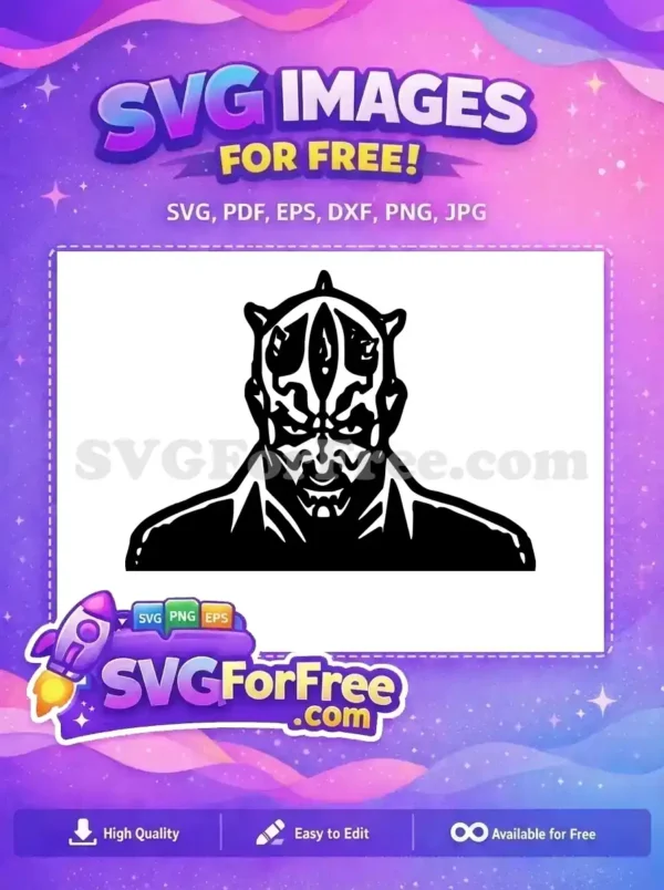 Free Horned Head Free Angry Gaze Star Wars Free SVG