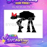 Free Minnie Bow Free AT-AT Walker Star Wars Free SVG - Instant Download