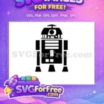 Free Black R2-D2 Free Silhouette Star Wars Free SVG 1 - Instant Download