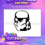 Free Black White Helmet Free Trooper Mask Star Wars Free SVG 2 - Instant Download